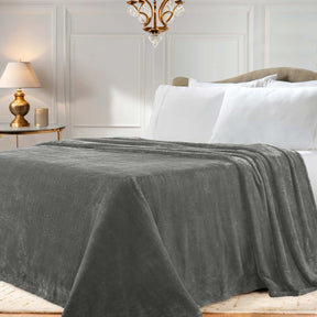 Fleece Plush Medium Weight Fluffy Soft Solid Decorative Blanket