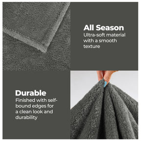 Fleece Plush Medium Weight Fluffy Soft Solid Decorative Blanket