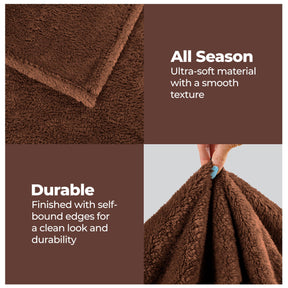 Fleece Plush Medium Weight Fluffy Soft Solid Decorative Blanket