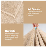 Fleece Plush Medium Weight Fluffy Soft Solid Decorative Blanket