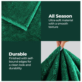 Fleece Plush Medium Weight Fluffy Soft Solid Decorative Blanket