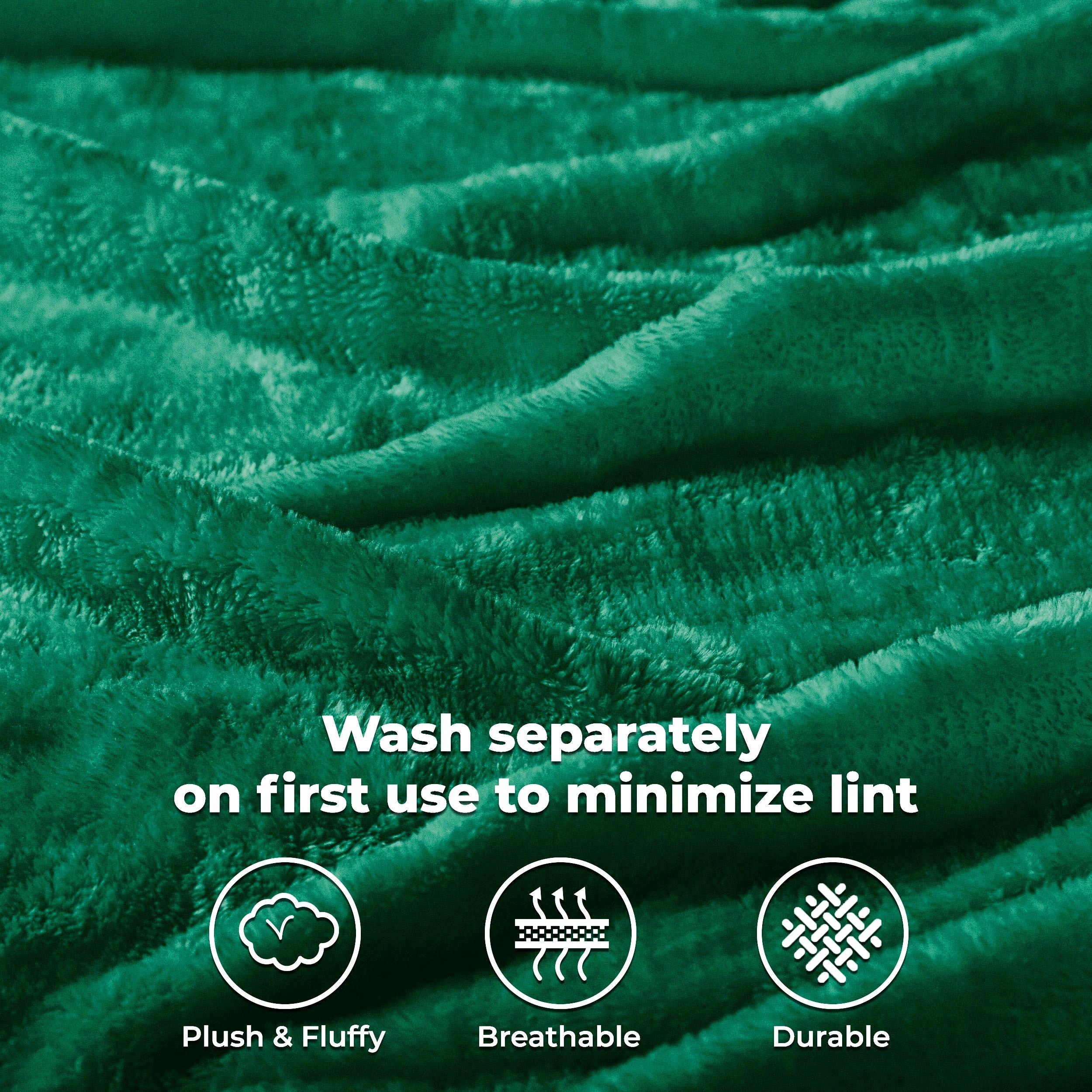 Fleece Plush Medium Weight Fluffy Soft Solid Decorative Blanket