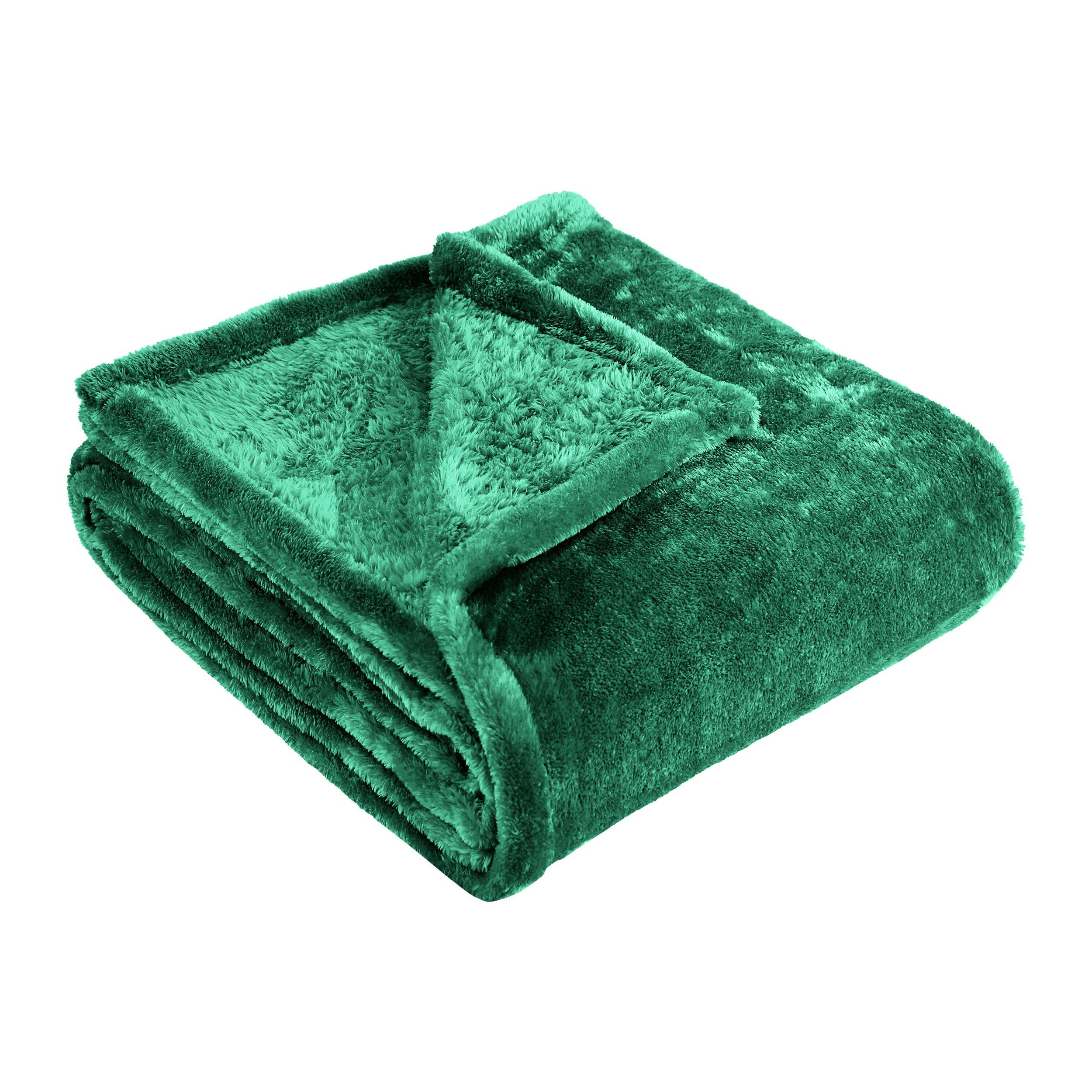 Fleece Plush Medium Weight Fluffy Soft Solid Decorative Blanket