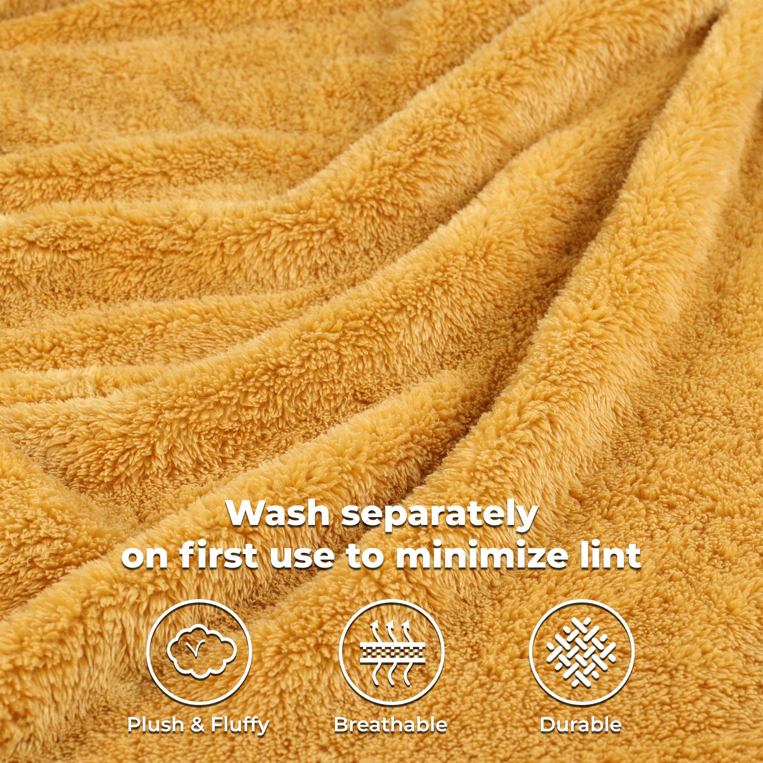 Fleece Plush Medium Weight Fluffy Soft Solid Decorative Blanket