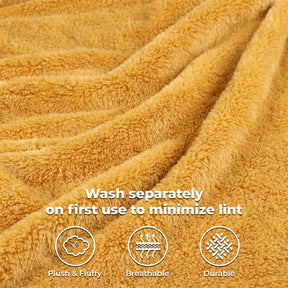 Fleece Plush Medium Weight Fluffy Soft Solid Decorative Blanket
