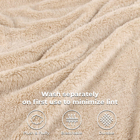 Fleece Plush Medium Weight Fluffy Soft Solid Decorative Blanket