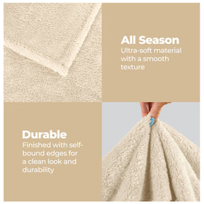 Fleece Plush Medium Weight Fluffy Soft Solid Decorative Blanket
