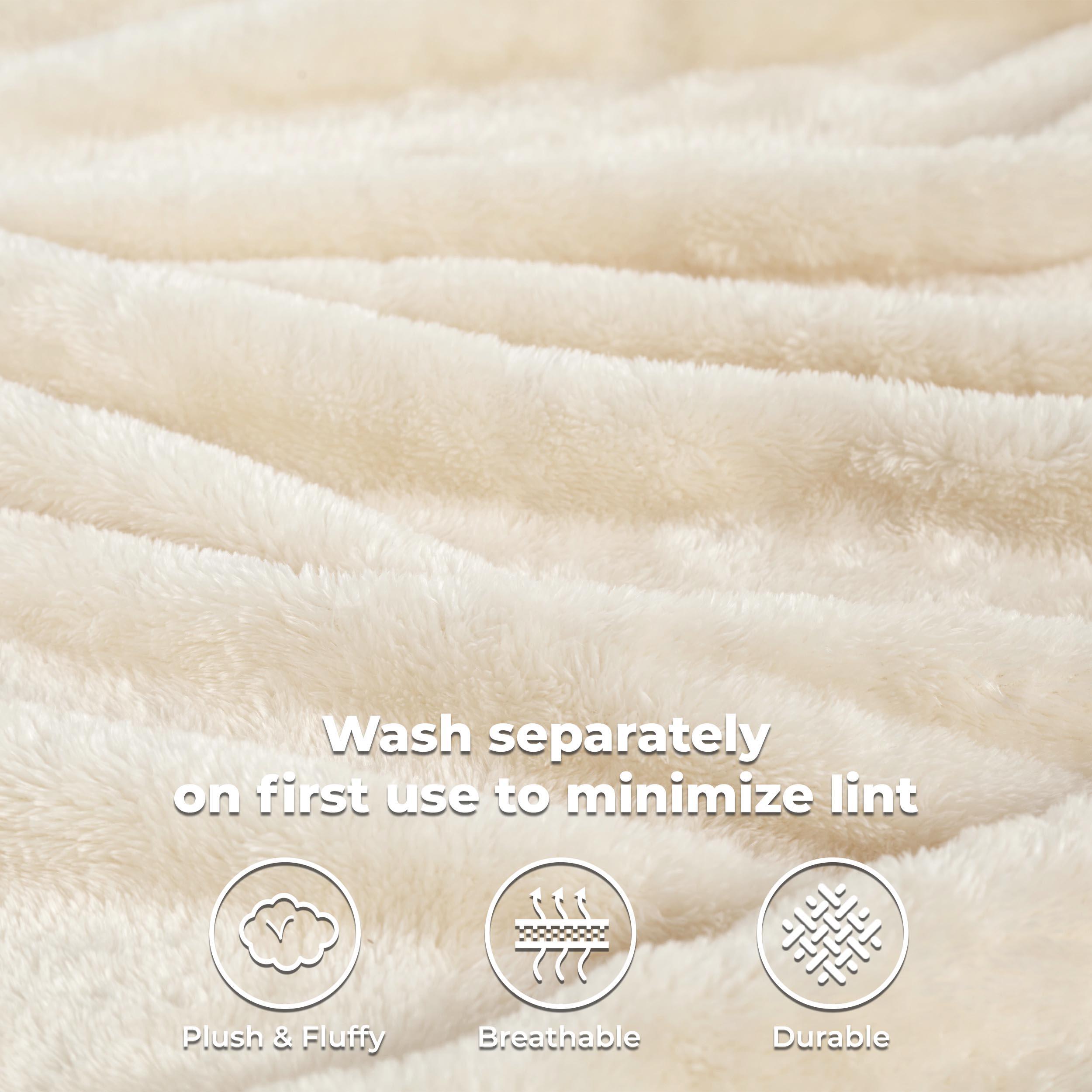 Fleece Plush Medium Weight Fluffy Soft Solid Decorative Blanket