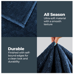 Fleece Plush Medium Weight Fluffy Soft Solid Decorative Blanket