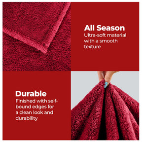 Fleece Plush Medium Weight Fluffy Soft Solid Decorative Blanket