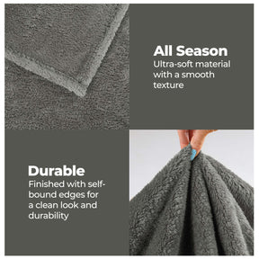 Fleece Plush Medium Weight Fluffy Soft Solid Decorative Blanket