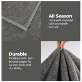 Fleece Plush Medium Weight Fluffy Soft Solid Decorative Blanket