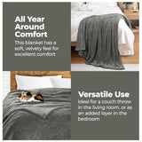 Fleece Plush Medium Weight Fluffy Soft Solid Decorative Blanket