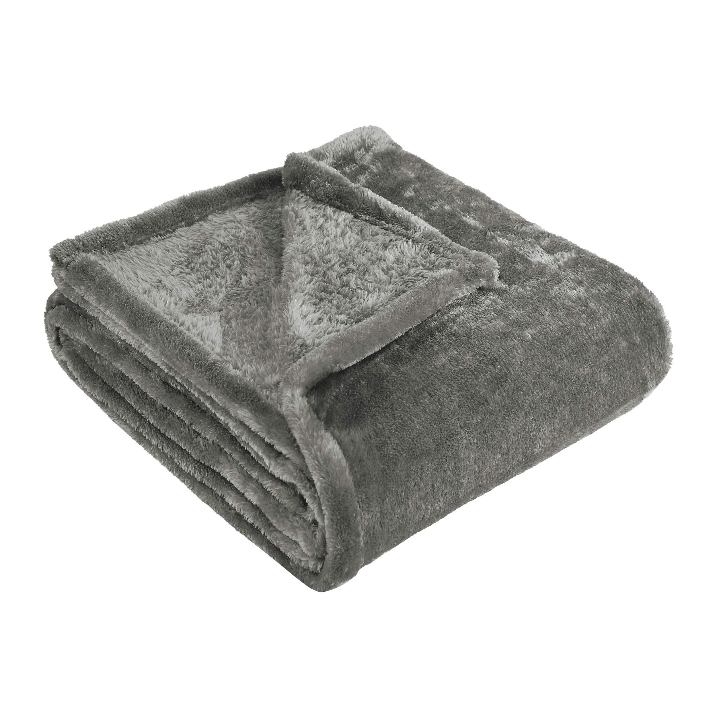 Fleece Plush Medium Weight Fluffy Soft Solid Decorative Blanket