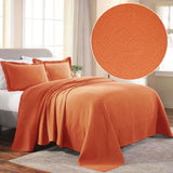 Fleur De Lis Jacquard Matelassé Cotton Medallion Bedspread Set