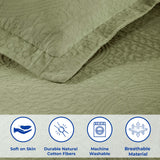 Fleur De Lis Jacquard Matelassé Cotton Medallion Bedspread Set