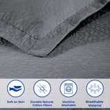 Fleur De Lis Jacquard Matelassé Cotton Medallion Bedspread Set