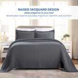 Fleur De Lis Jacquard Matelassé Cotton Medallion Bedspread Set