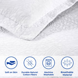 Fleur De Lis Jacquard Matelassé Cotton Medallion Bedspread Set