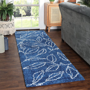 Flora Botanical  Plush Shag Rugs Transitional Floral Indoor Area Rug