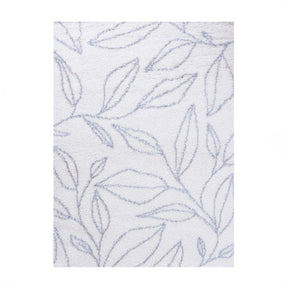 Flora Botanical  Plush Shag Rugs Transitional Floral Indoor Area Rug