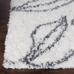 Flora Botanical  Plush Shag Rugs Transitional Floral Indoor Area Rug