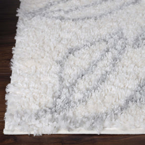 Flora Botanical  Plush Shag Rugs Transitional Floral Indoor Area Rug