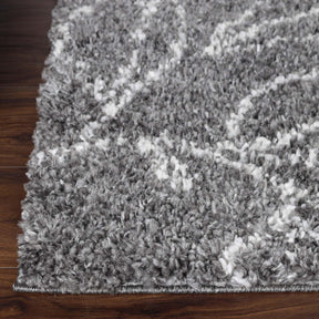 Flora Botanical  Plush Shag Rugs Transitional Floral Indoor Area Rug