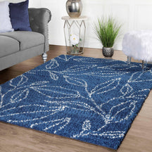 Flora Botanical  Plush Shag Rugs Transitional Floral Indoor Area Rug