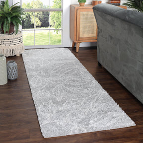 Flora Botanical  Plush Shag Rugs Transitional Floral Indoor Area Rug