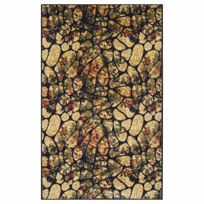 Floral Modern Mosaic Tile Area Rug
