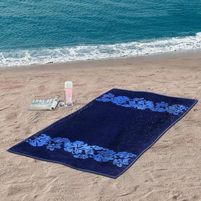 Floral Oversized Cotton 2 Piece Beach Towel Set