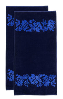 Floral Oversized Cotton 2 Piece Beach Towel Set