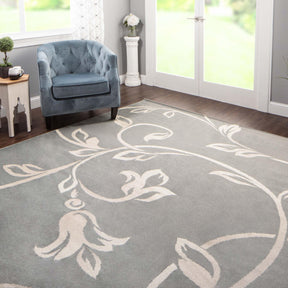 Floral Vines Scrolling Indoor Large Area Rugs or Runner Rug