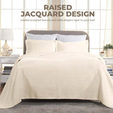 Florin Cotton Matelasse Weave Jacquard Scroll Medallion Bedspread Set