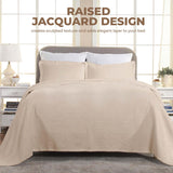 Florin Cotton Matelasse Weave Jacquard Scroll Medallion Bedspread Set