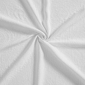 Florin Cotton Matelasse Weave Jacquard Scroll Medallion Bedspread Set
