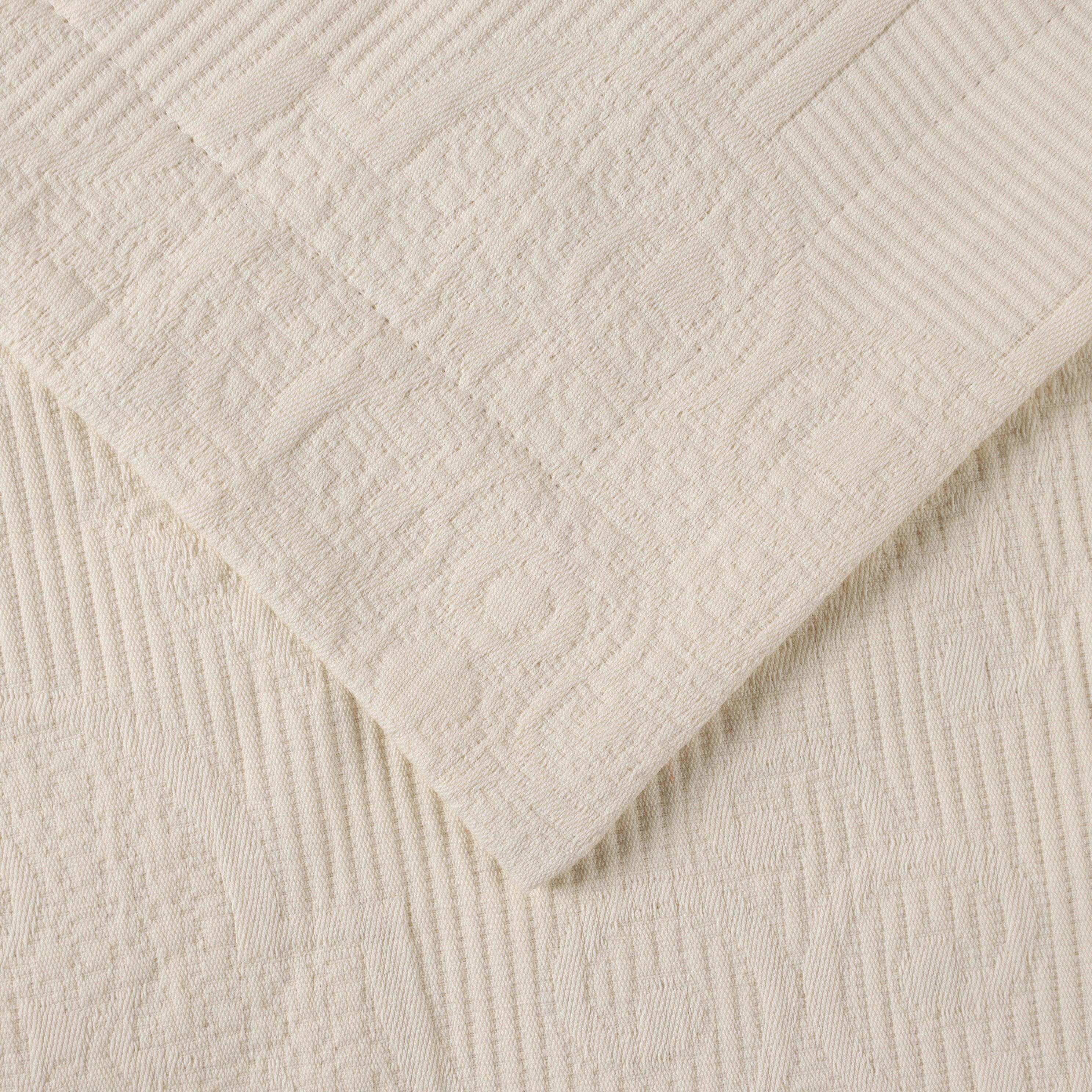 Florin Cotton Matelasse Weave Jacquard Scroll Medallion Bedspread Set