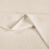 Florin Cotton Matelasse Weave Jacquard Scroll Medallion Bedspread Set