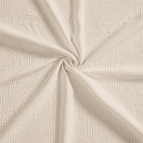 Florin Cotton Matelasse Weave Jacquard Scroll Medallion Bedspread Set