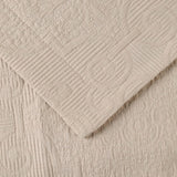 Florin Cotton Matelasse Weave Jacquard Scroll Medallion Bedspread Set