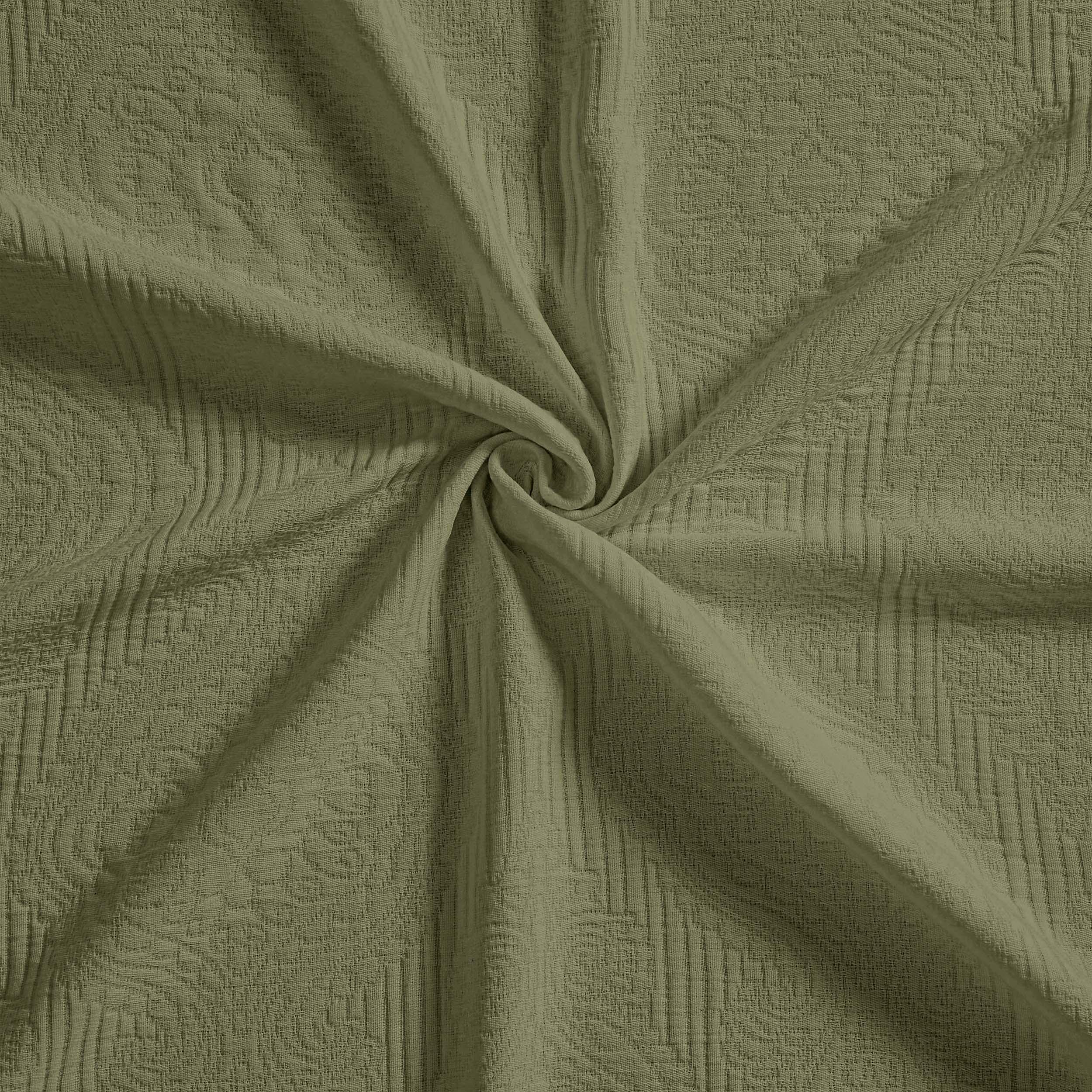 Florin Cotton Matelasse Weave Jacquard Scroll Medallion Bedspread Set