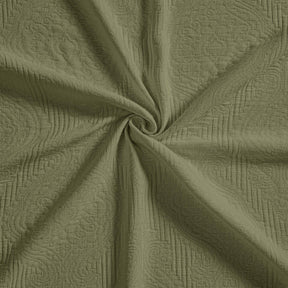 Florin Cotton Matelasse Weave Jacquard Scroll Medallion Bedspread Set