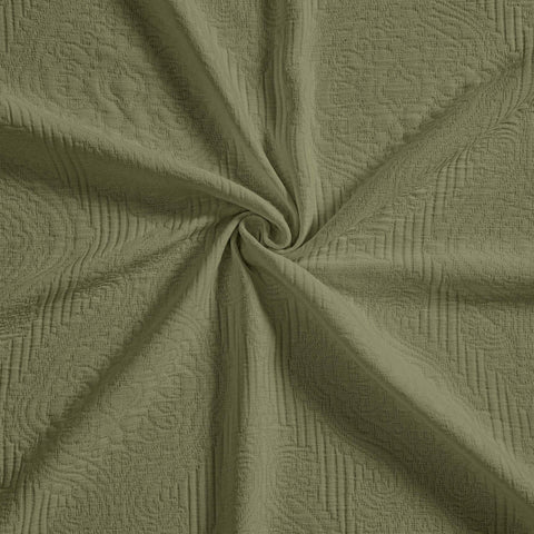 Florin Cotton Matelasse Weave Jacquard Scroll Medallion Bedspread Set