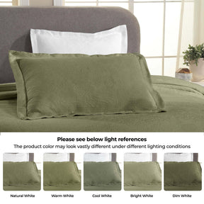 Florin Cotton Matelasse Weave Jacquard Scroll Medallion Bedspread Set