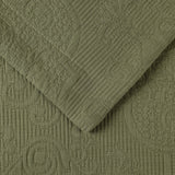 Florin Cotton Matelasse Weave Jacquard Scroll Medallion Bedspread Set
