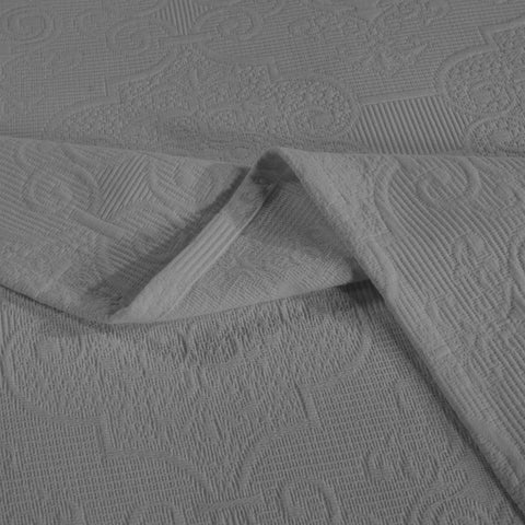 Florin Cotton Matelasse Weave Jacquard Scroll Medallion Bedspread Set