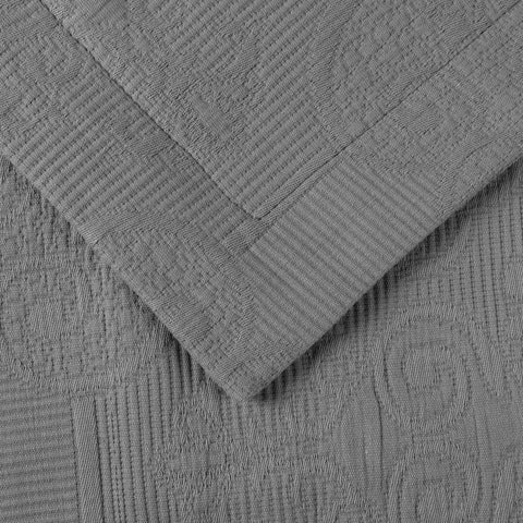 Florin Cotton Matelasse Weave Jacquard Scroll Medallion Bedspread Set