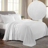 Florin Cotton Matelasse Weave Jacquard Scroll Medallion Bedspread Set