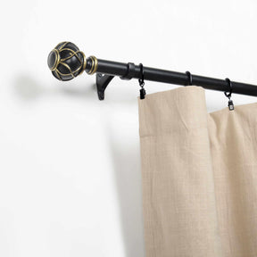 Friedrich Black and Gold Expandable Curtain Rod